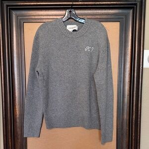 NWT Frame Cashmere Crewneck Sweater with KG initials